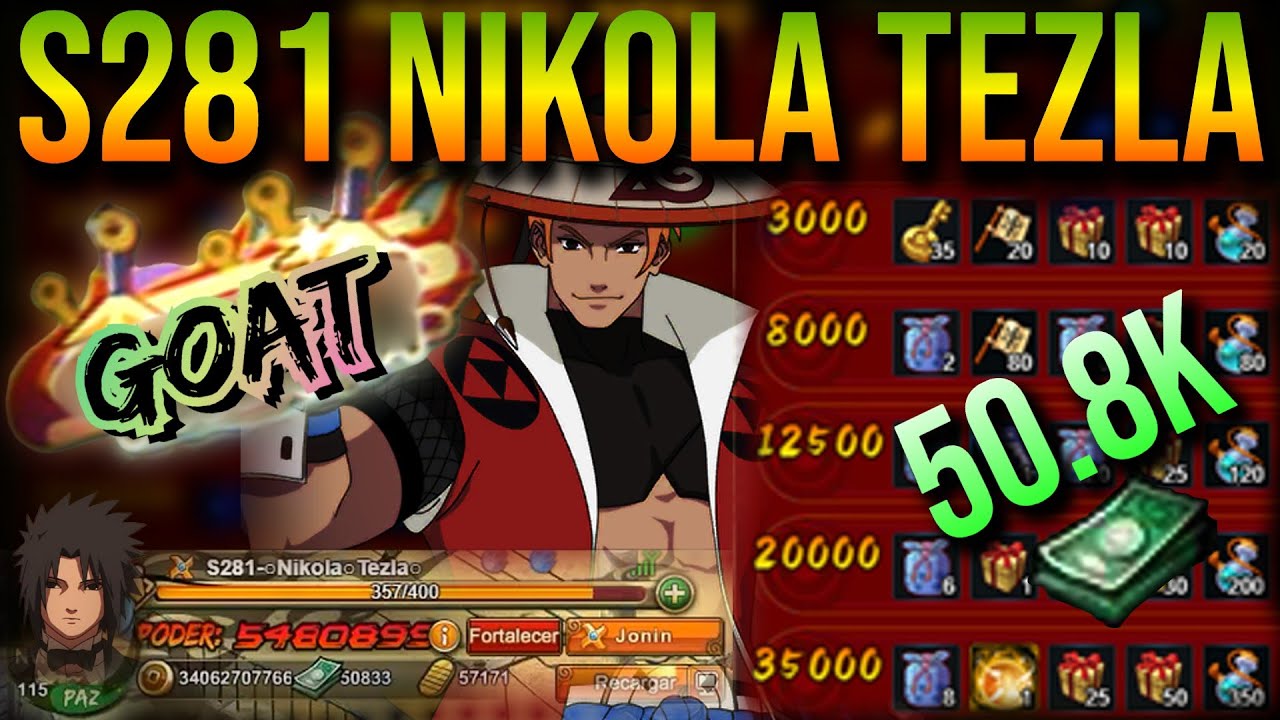 ASI GASTA EN LA CUENTA DEL GOAT DE NARUTO ONLINE (S281 NIKOLA TEZLA) - MANEKI NEKO 