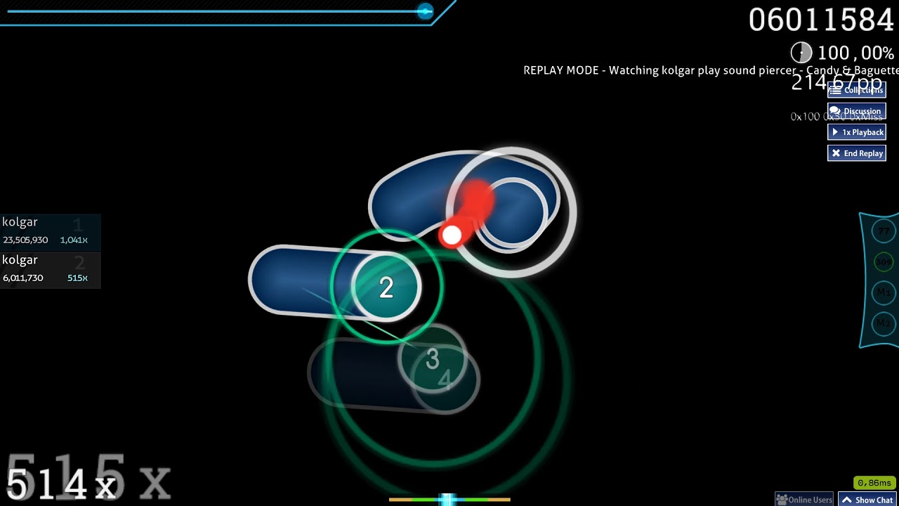 [Osu!] sound piercer - Candy & Baguette [EXTRA] 2x100 FC (kolgar)