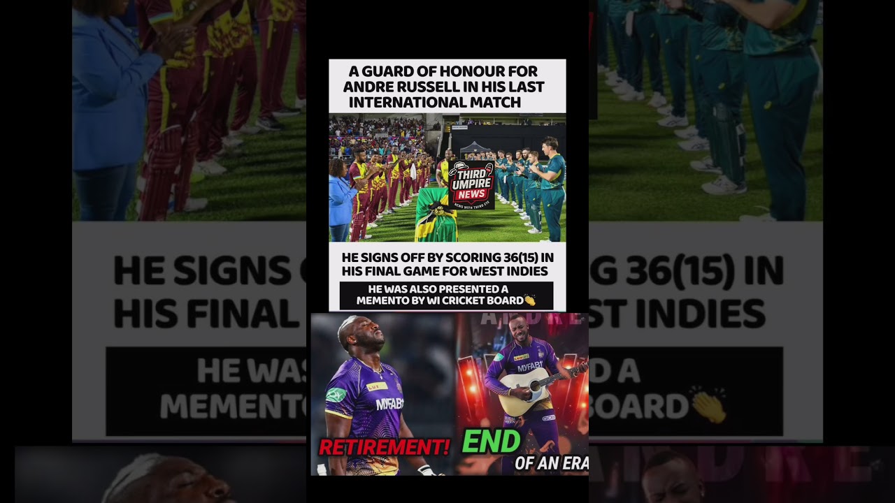 Andre Russell's Last Match 💔 | Guard of Honour & 36 in Final Game | Emotional Farewell 🇯🇲