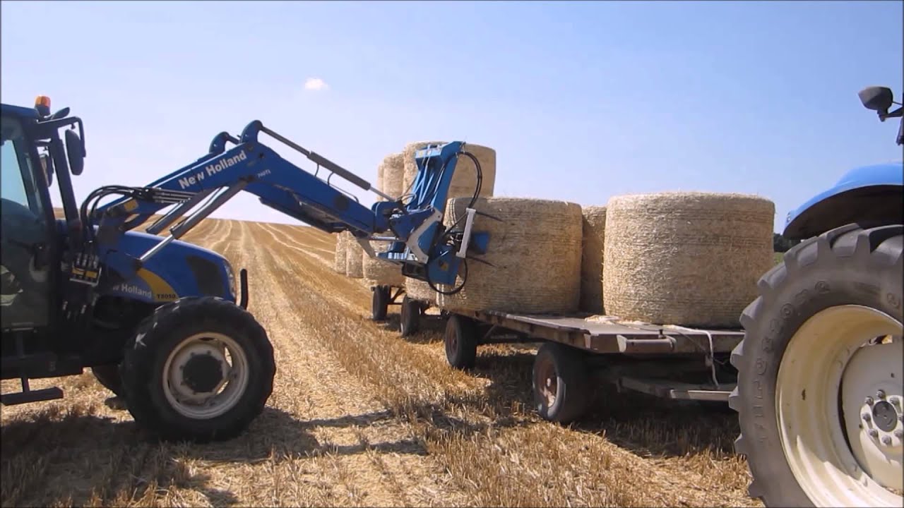 Ramassage+stockage de balles rondes de pailles 2015