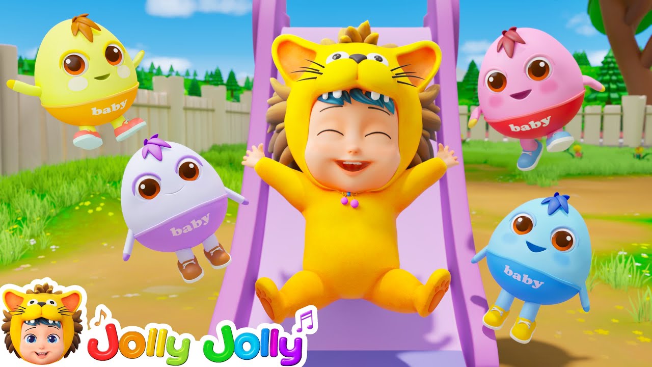 Let's Play On The Slide | Are You Sleeping? Five Little Ducks + More | Jolly Jolly - Nursery Rhymes