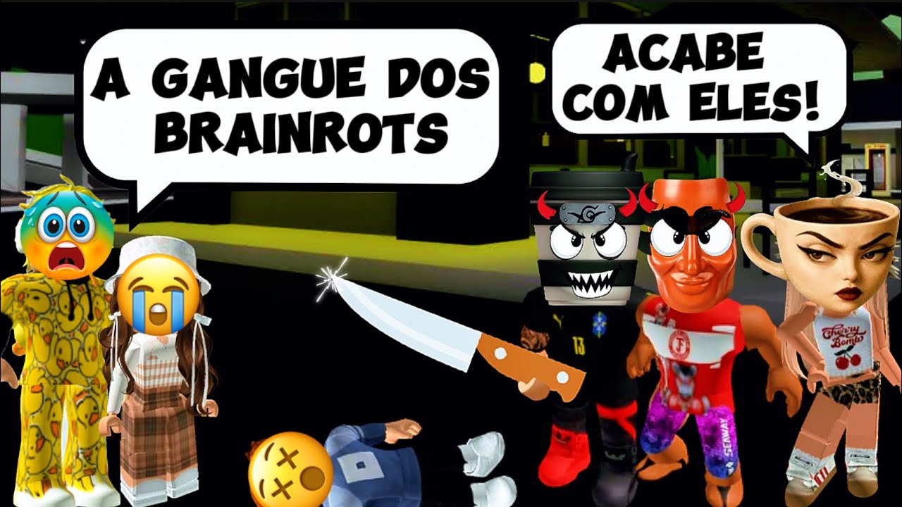 A gangue dos BRAINROTS atacam a cidade - História Roblox