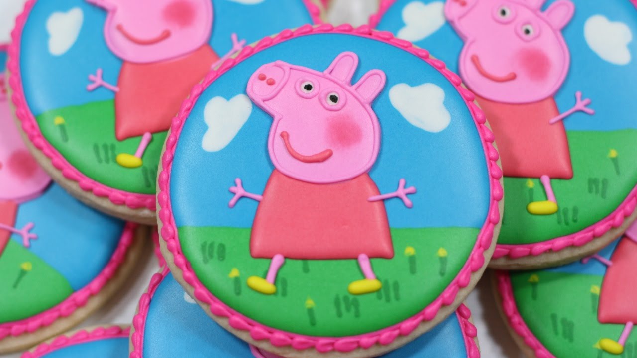 Peppa Pig Decorated Sugar Cookies