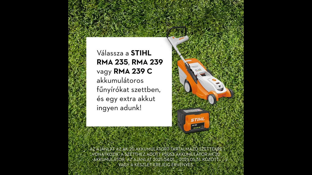 Dupla energia a fűny&iacute;r&aacute;shoz! #stihl