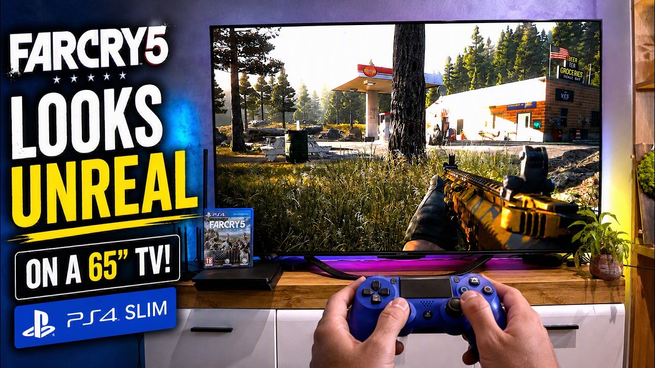 FAR CRY 5 на PS4 SLIM | Впечатления от игры на 65-дюймовом 4K ТВ