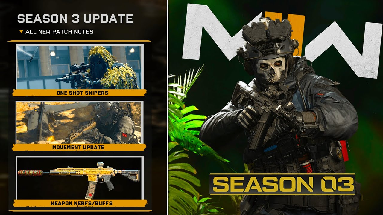MW2 SEASON 3 PATCH NOTES YOU MUST KNOW! (One Shot Snipers, Movement Update, Weapon Balances & MORE!)