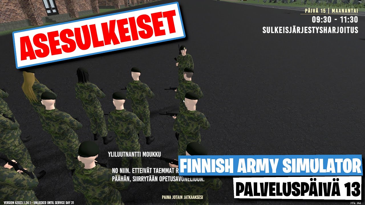 Asesulkeiset | Finnish Army Simulator | Palveluspäivä 15