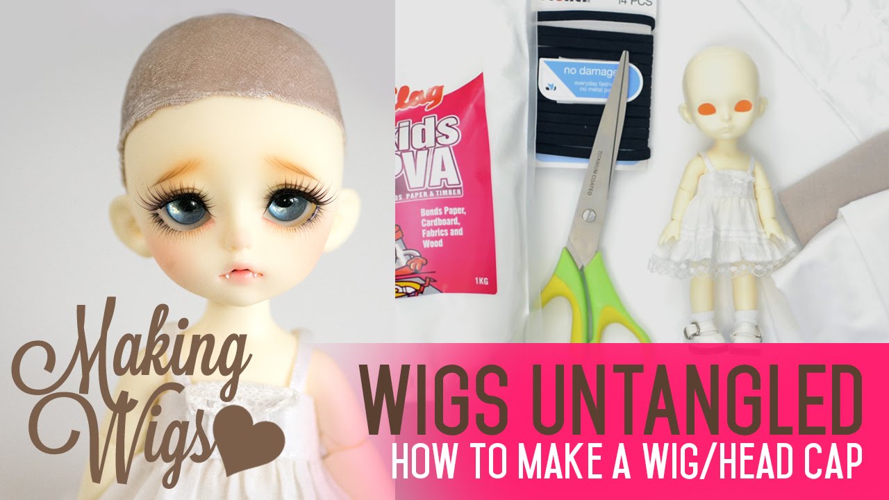 Wig Making For Dolls - Creating a wig cap out of fabric