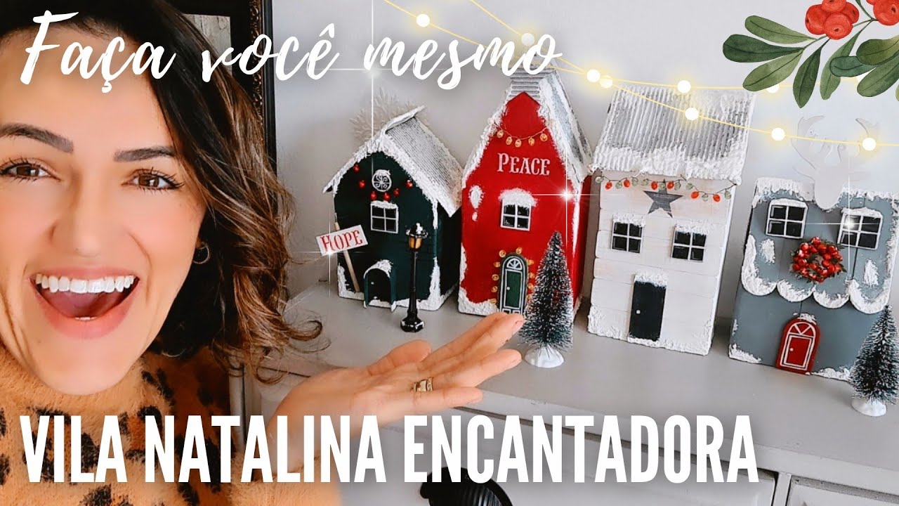 3 formas de fazer Casinhas natalinas LINDAS com caixa de leite/ Decoração SUSTENTÁVEL/ CHRISTMAS DIY