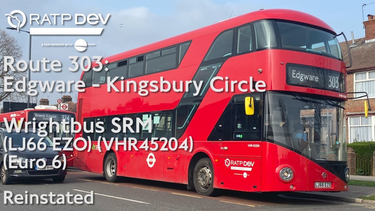 Reinstated | RATP Group Route 303 | LJ66 EZO (VHR45204) | Wrightbus SRM
