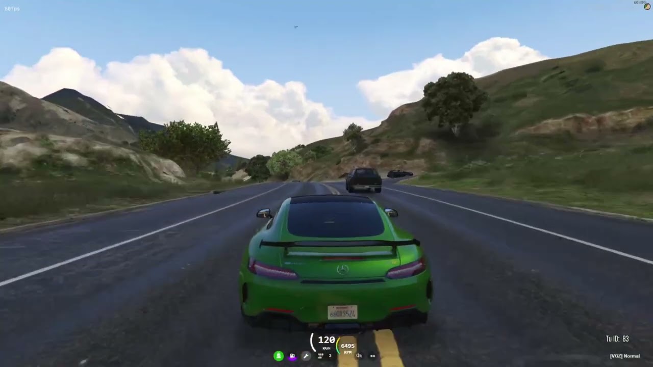 MERCEDES BENZ AMG GTR GAMEPLAY GTA5 - REAL SOUND - FIVEM