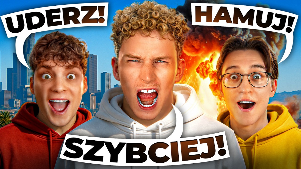 GTA V - DOOKOŁA MAPY ale STERUJEMY GŁOSEM!🤬