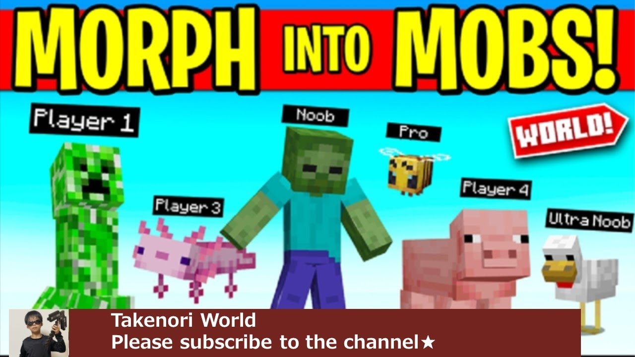 Playing Morph Into Mobs in Minecraft marketplace!