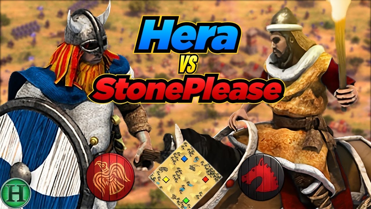 Vikings vs Huns | 1v1 Arabia | vs StonePlease | AoE2