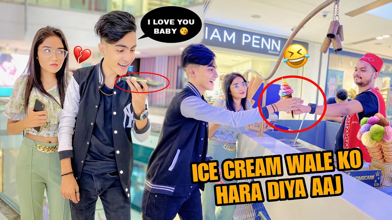 My Second Gf Calling 😭 Front Of My Girlfriend ( First Time Try Turkish Icecream 😋 🍦) Justin Romio