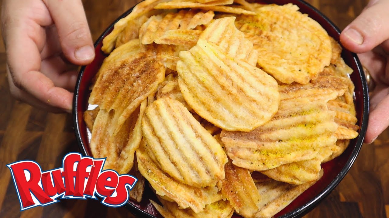 COMO FAZER RUFFLES CASEIRA | SUPER CROCANTE E SEQUINHA