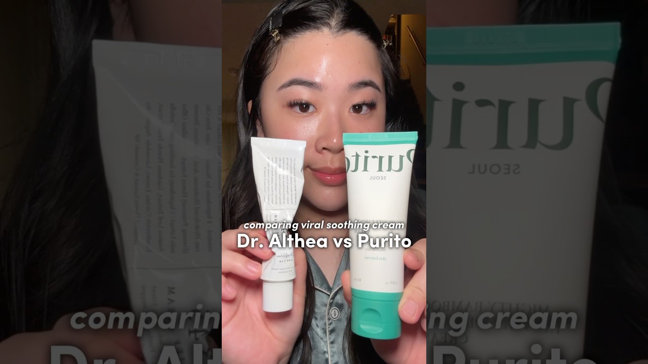comparing 2 viral k-moisturizer 🤔 #purito #dralthea #koreanskincares #skincareroutine