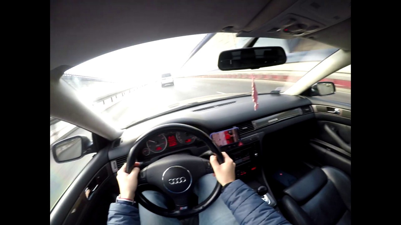 Audi S6 C5 2001 4.2 V8 - POV - Sunday Chill Ride in Warsaw - stock exhaust - GoPro Hero 5 Black 4k