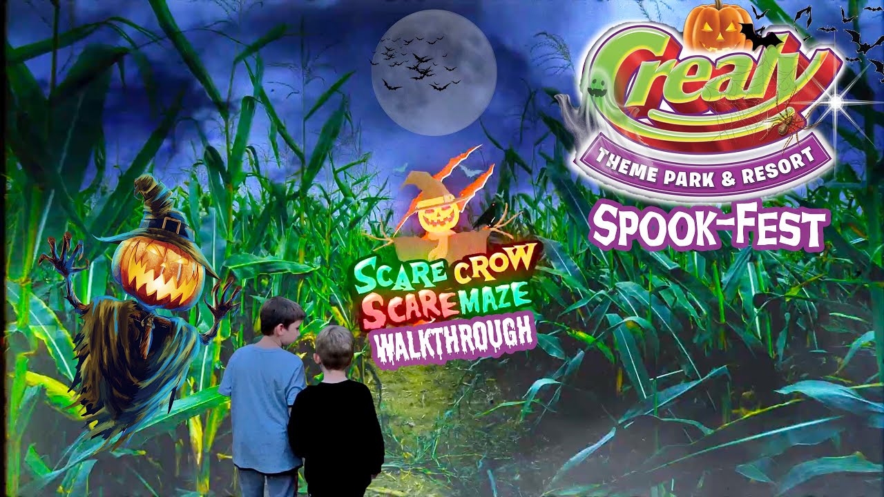 Scarecrow Scare Maze Spook-Fest Crealy Theme Park (Oct 2022) [4K]