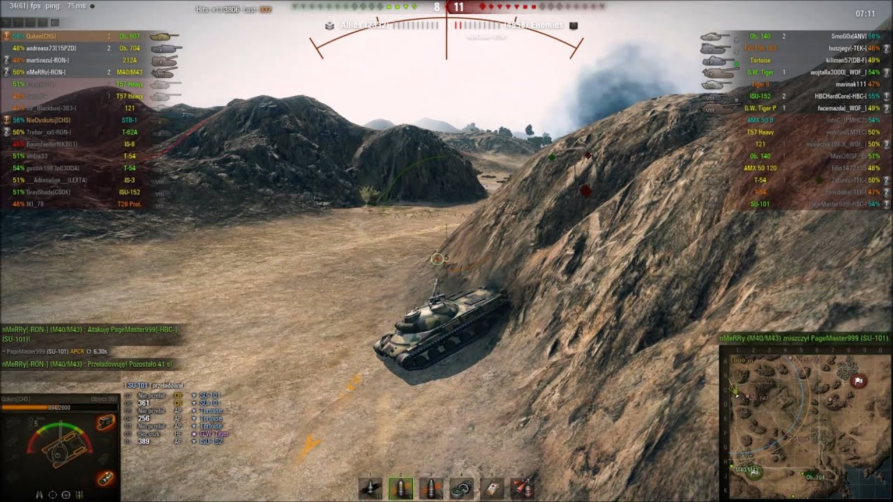 [60 fps] Epicka Bitwa 108 - Object 907 i ciężka przeprawa na El Halufie.