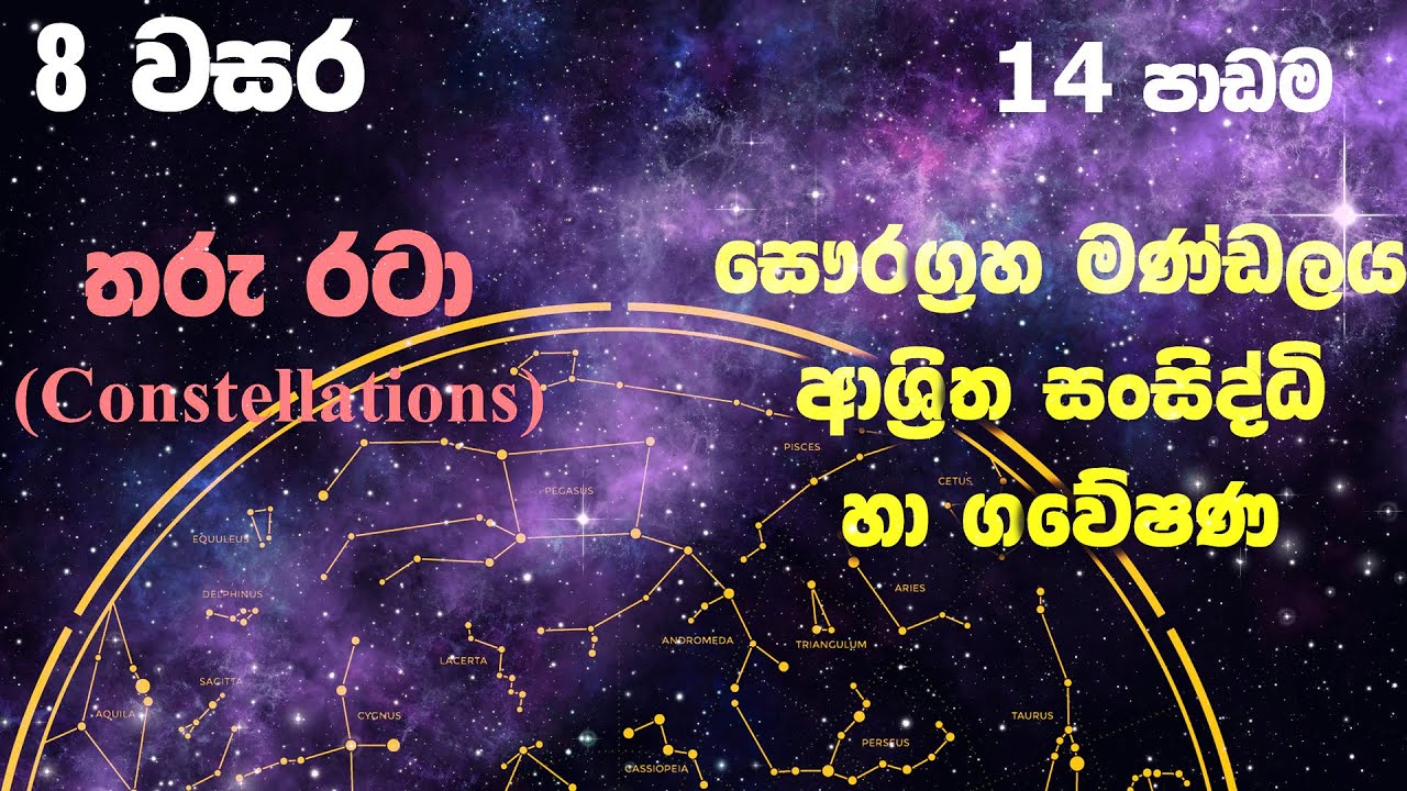Grade 8 Science Unit 14 Part 2 | Solar System - Constellations | සෞරග්‍රහ මණ්ඩලය 02 කොටස | තරු රටා