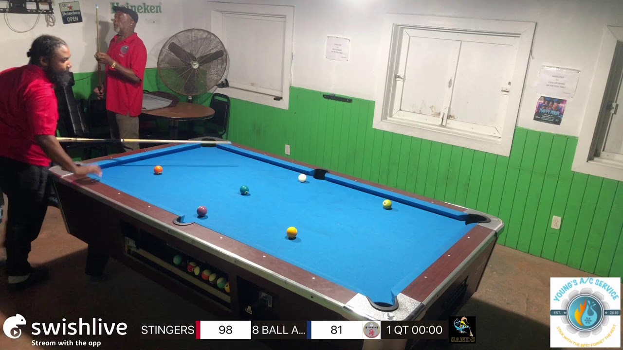 Spotjumper Network- (N.V.E.A. Play-in Tournament)
STINGERS VS 8 BALL ASSASSINS
