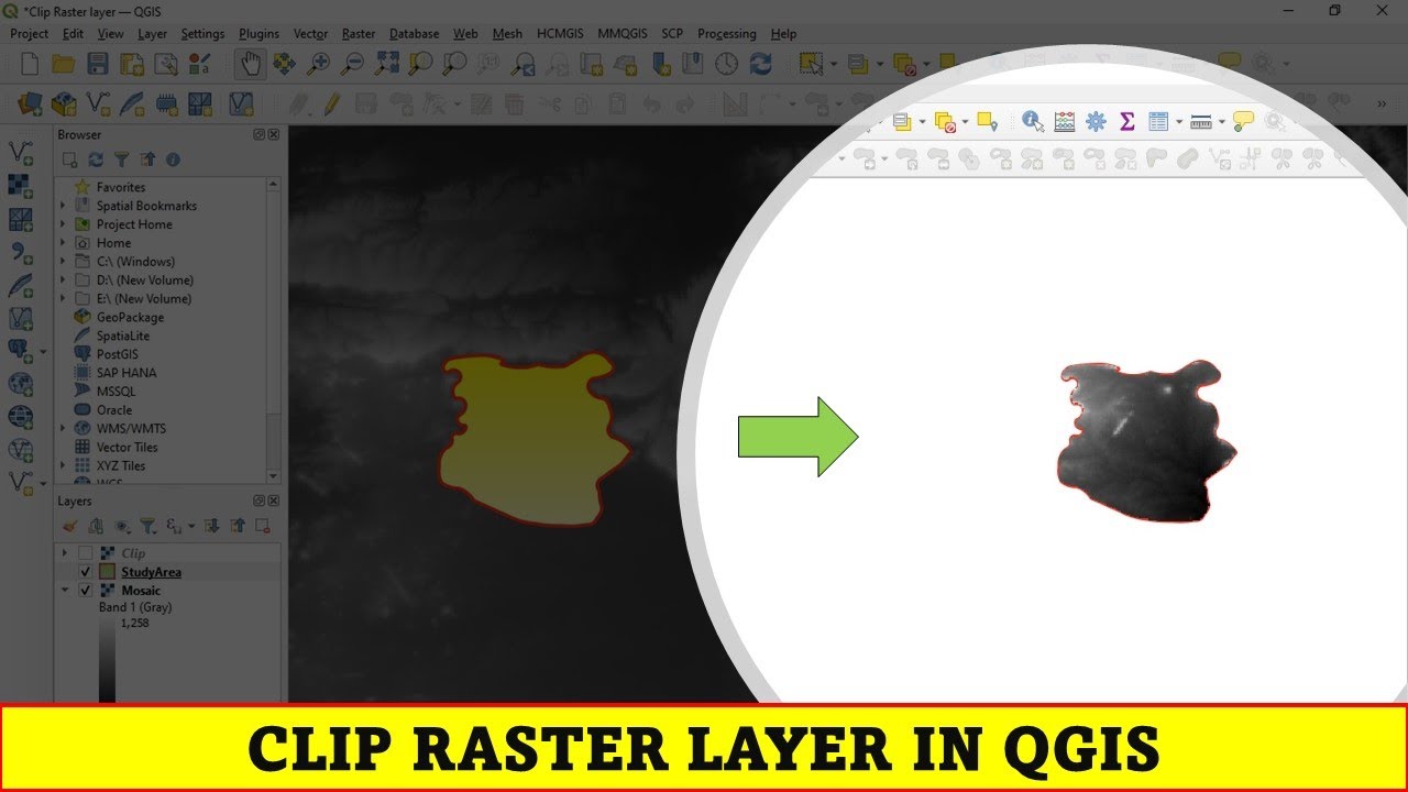 QGIS Tutorials 48: Clip Raster in QGIS | Clip Raster by Mask Layer