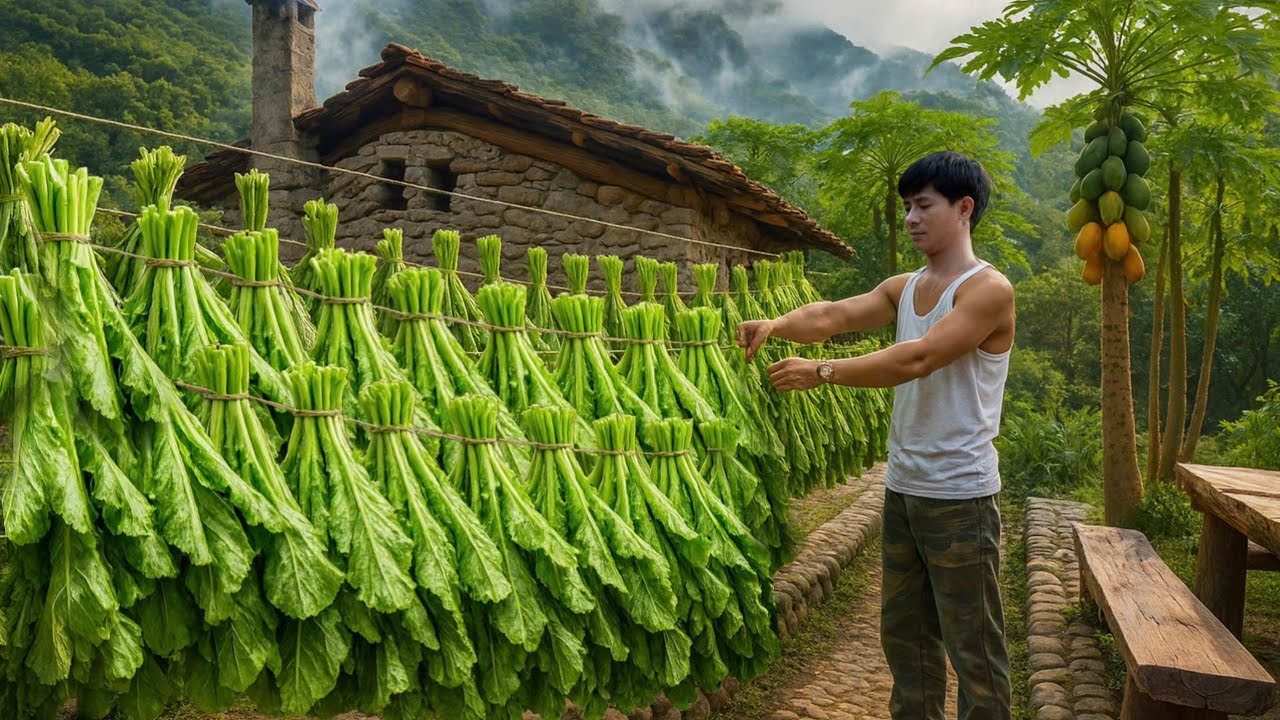 Harvesting greens & Preserving year-round the traditional way, 