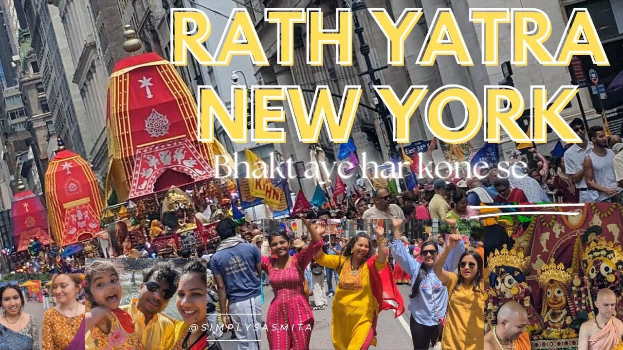 Hare Krishna Parade Largest Lord Jagannatha Ratha Yatra Event In New York USA 2024  | Hindi Vlog
