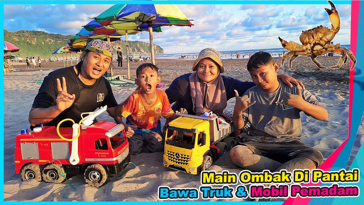 Nemu Kepiting‼️Main Ke Pantai Bawa Truk Besar !!! Apakah Kuat Menahan Ombak? 🌊