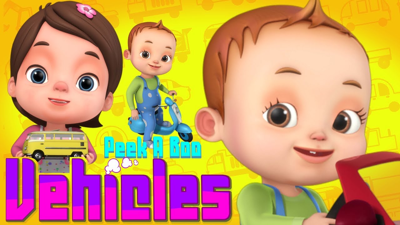 Peekaboo - Learn Vehicles | 3D Rhymes Collection  | Videogyan Nursery Rhymes & Kids Songs