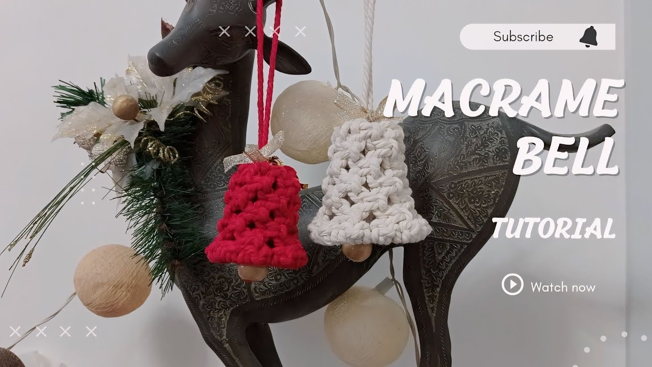 DIY | MACRAME BELL NO RING TUTORIAL | CHRISTMAS ORNAMENT DECORATION