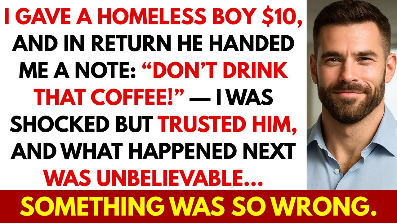 A Homeless Boy Whispered: "Don’t Drink That Coffee!" — I Listened & What Happened Next Made Me...