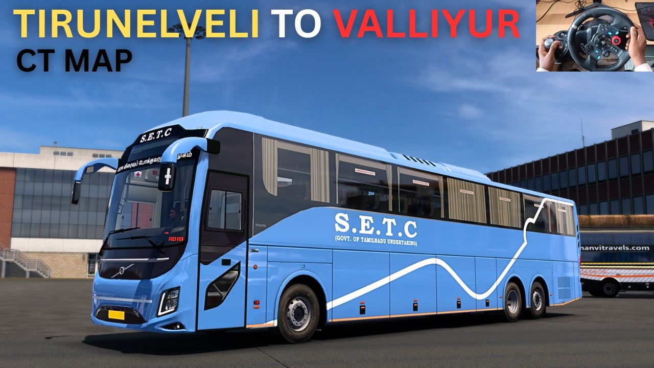 Exploring Tirunelveli to Valliyur | Realistic Steering Wheel Gameplay – Bus Driving