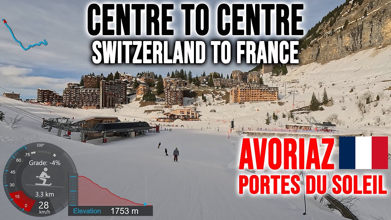 [4K] Skiing Avoriaz Centre - Starting at Les Crosets Centre, Portes du Soleil France, GoPro HERO13
