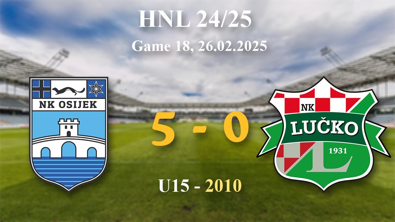 18. 2010 U15 Osijek 5-0 Lučko, HNL 24/25, 26.02.2025 #croatiafootball #hnl