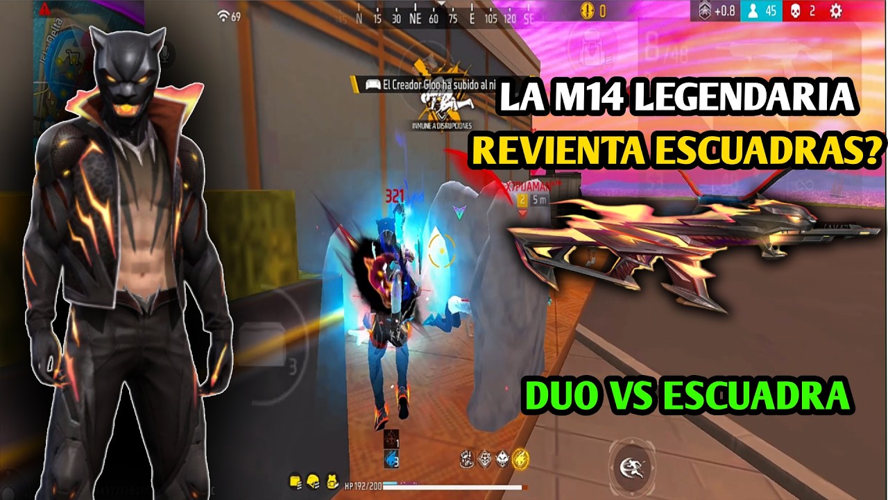 JUGANDO DUO VS ESCUADRA CON LA NUEVA M14 Y SKIN LEGENDARIA !! TIPS Y CONSEJOS - BabaYaga