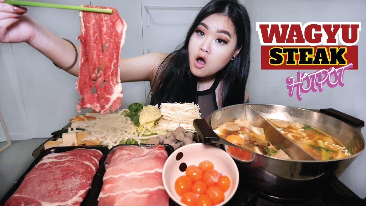 Wagyu Steak Hotpot Mukbang | Eating Show