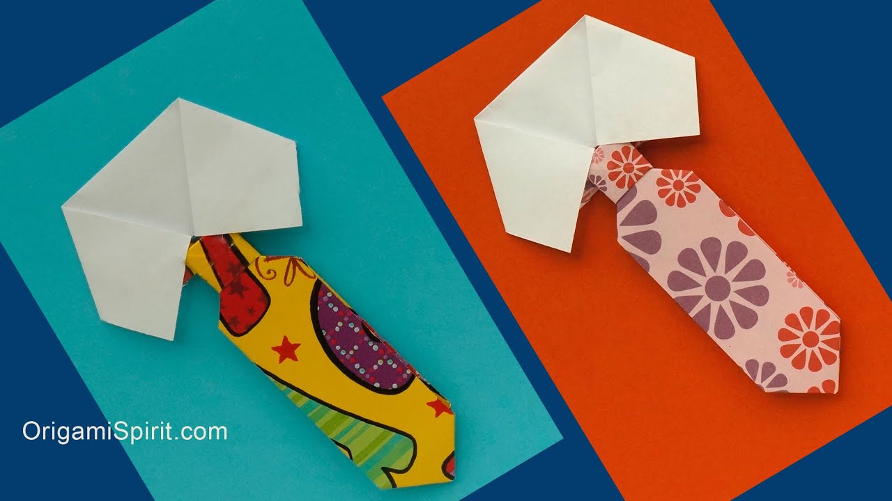 How to Make an Origami Tie and Collar -Father's Day