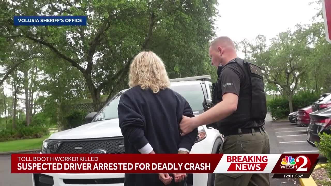 Woman arrested after alleged DUI crash kills toll booth worker on Volusia County beach, sheriff says