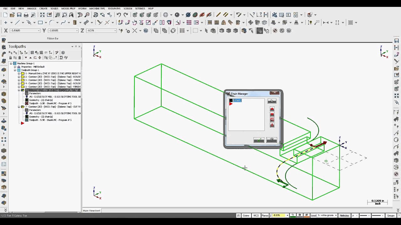 Rechaining Partial Contours