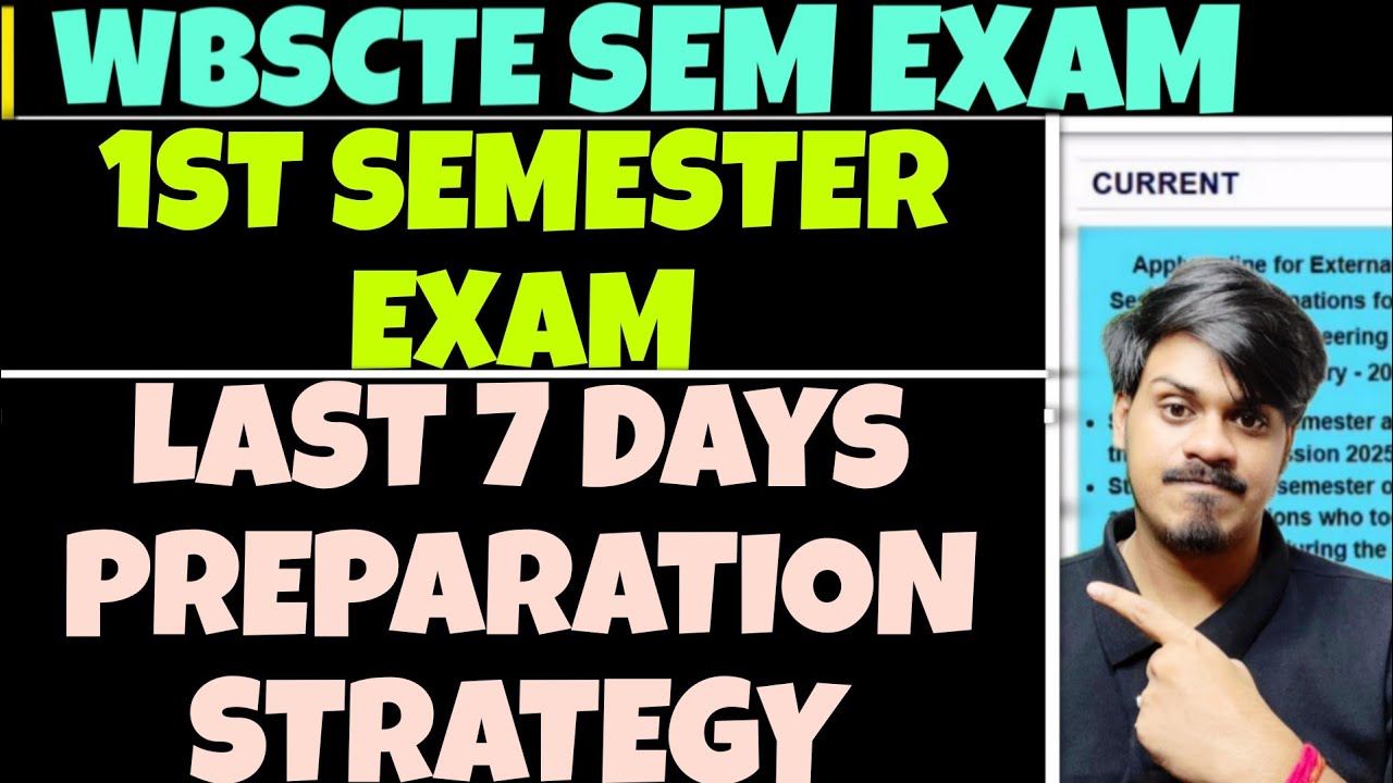 WBSCTE: 1st Semester Preparation Strategy | Polytechnic Semester Exam| WBSCTE | Youth Hub Education