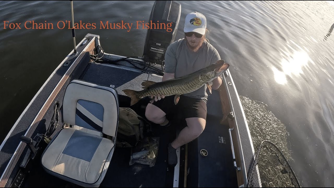 Fox Chain O'Lakes Musky Fishing Spring 2024