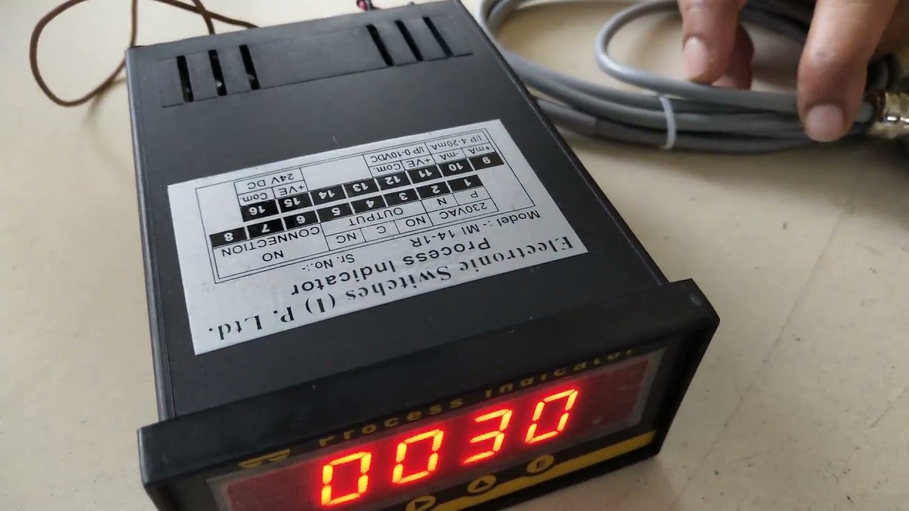 Setting of Process Indicator MI 14-1R  with IR non contact Temperature sensor