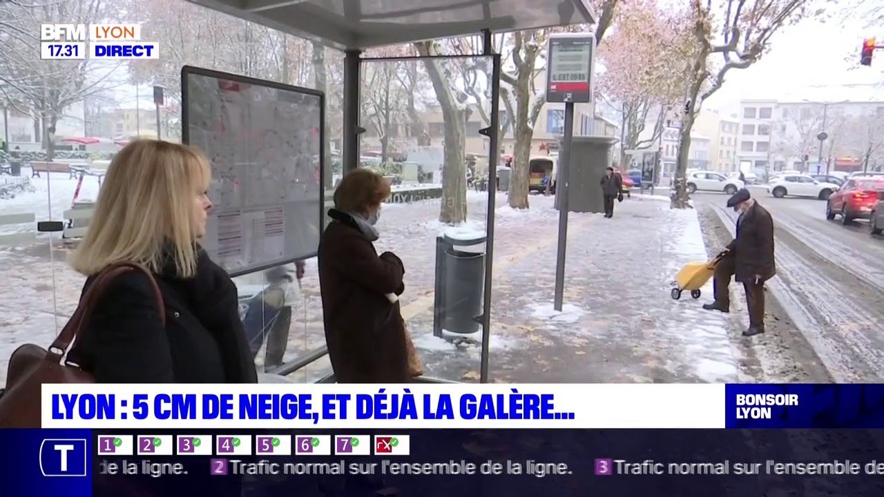Lyon : 5cm de neige, et déjà la galère