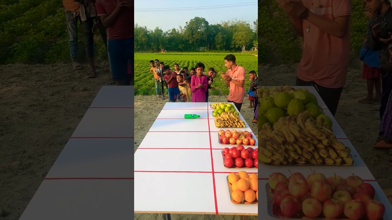 😂😂 Who can win the best fruit 🍎 ?? #shorts #reels #localgame #funnygame #fruitsgame #trending