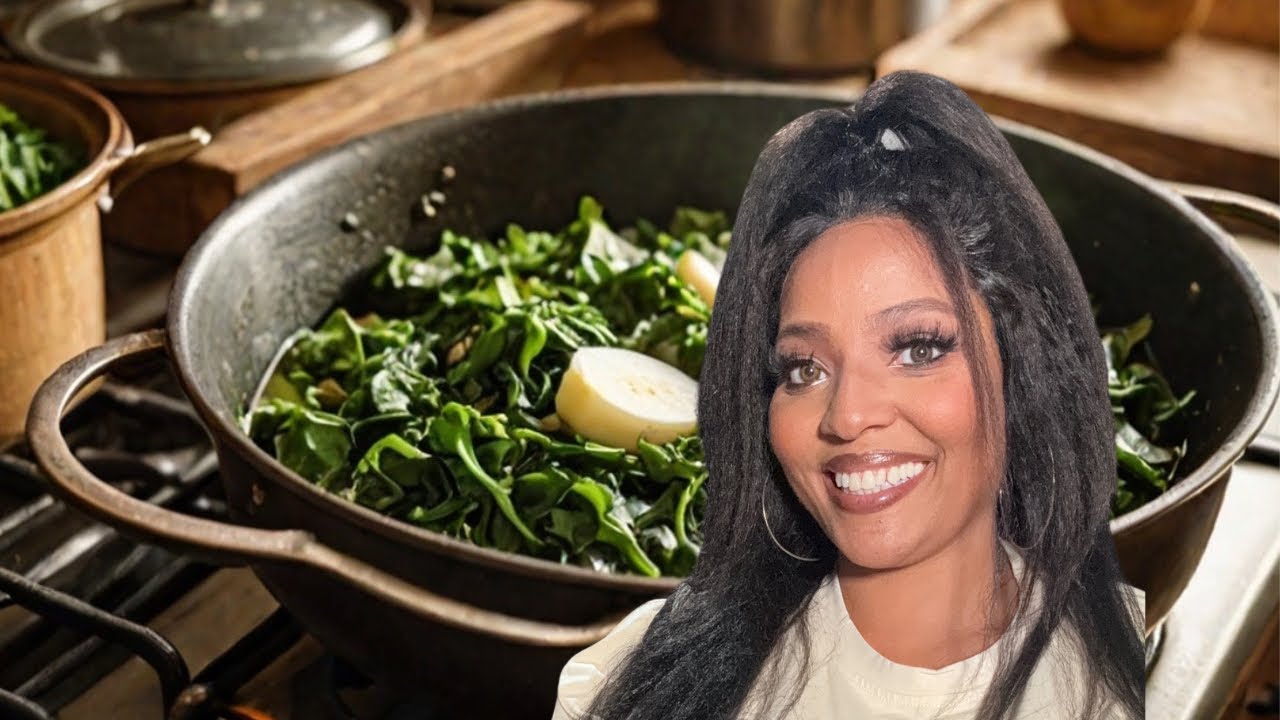 Stewed Turnip Greens (no pork or smoke turkey) and Cornbread Biscuits: The Best Soul Food in America