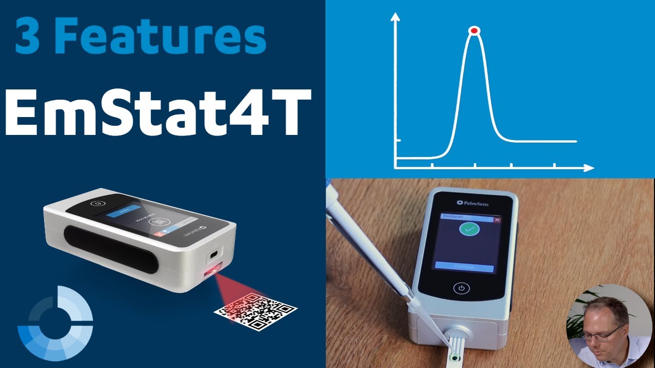 Scan QR codes, enable Drop Detection and Peak Search with the EmStat4T