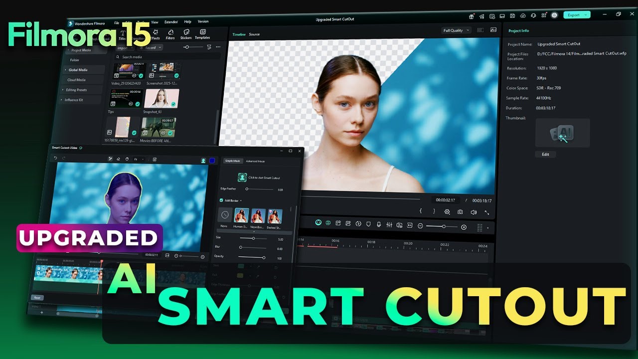 Filmora 15 Smart Cutout Upgrade | Faster, Cleaner & More Accurate!