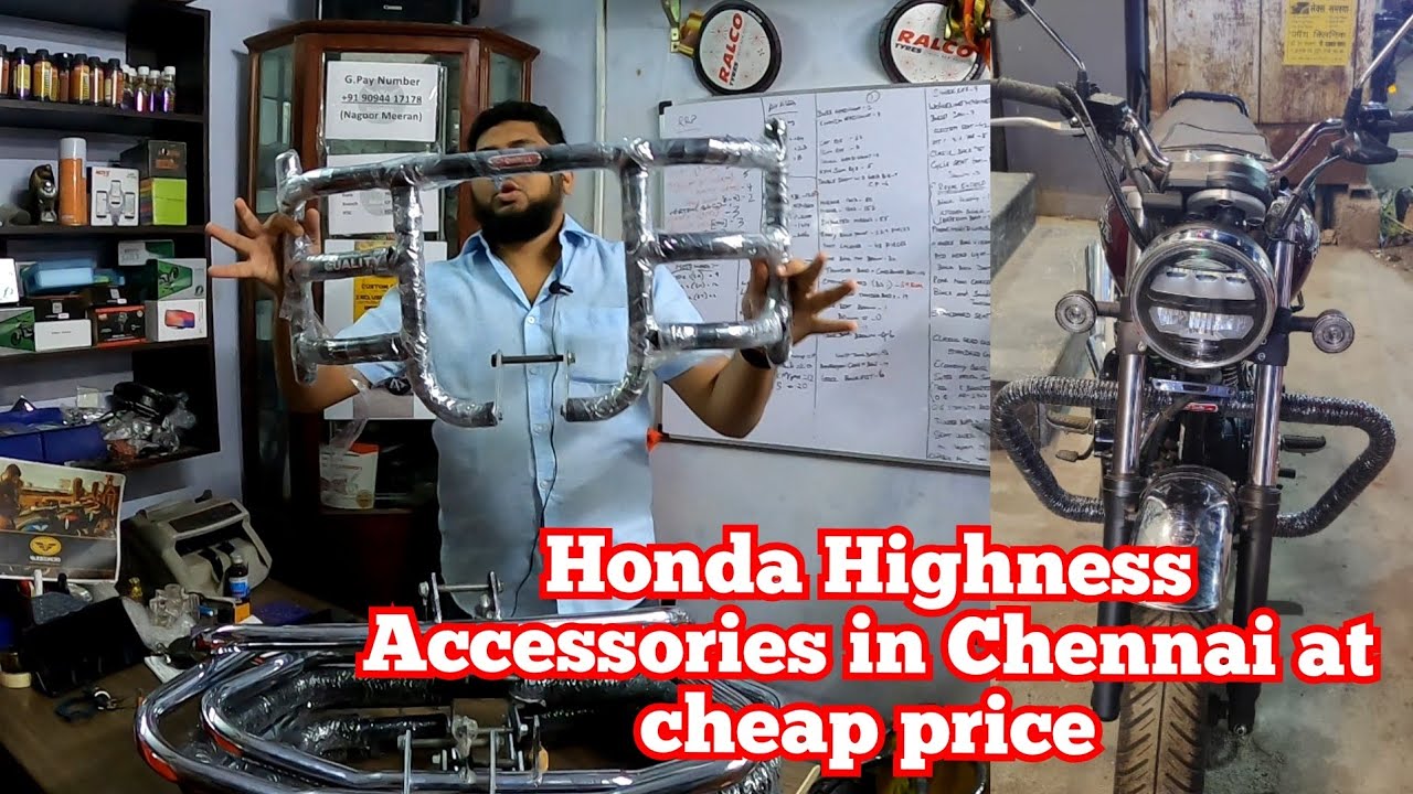 Honda Highness Accessories in Chennai at Cheap price | Honda crash guard | Highness | gokulg